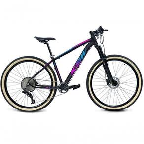Bicicleta 29 Ksw Xlt 12v Freios Hidráulicos 1x12v Trava No Ombro Pneu Bege - Preto-pink-azul Tam.15