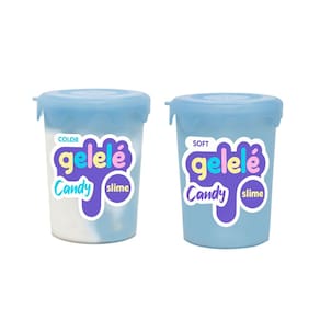 Gelelé Slime Candy Soft + Candy Color - Kit Cor Azul