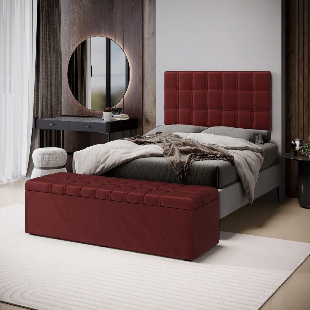 Kit Painel Rana 160 e Calçadeira Alpha Veludo Aradecor