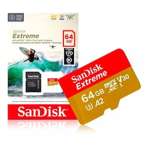 Cartão De Memória Sandisk 64gb Sd Extreme 170mb/s SDSQAH-064G-GN6AA