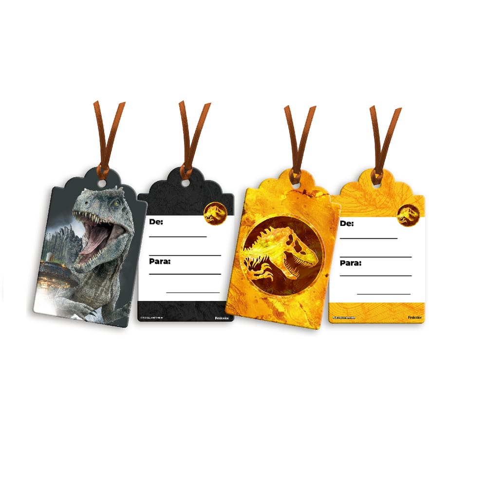 Tag Moldura Jurassic World C/8 Festcolor