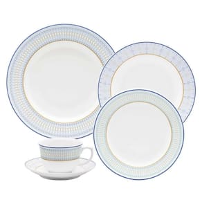 Aparelho de Jantar 30 Peças Flamingo Lazuli Oxford