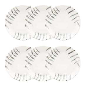 Conjunto de Pratos Fundos 06 Peças Flat Samambaia Oxford