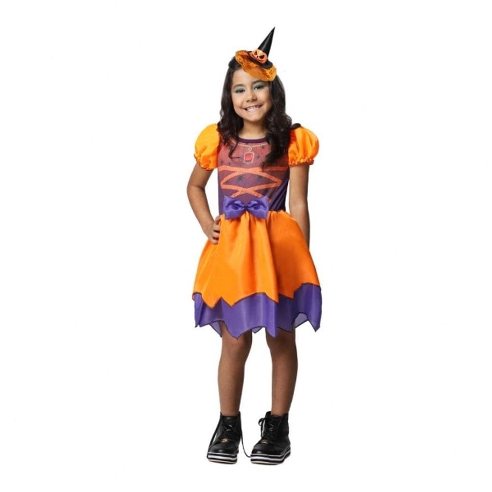 Fantasia Infantil Bruxa Laranja Sarah