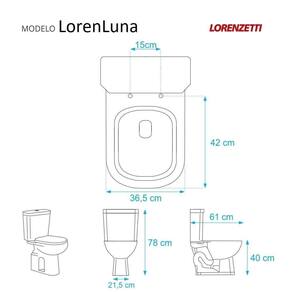 Assento Sanitário LorenLuna Branco Para vaso Lorenzetti