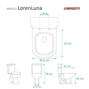 Assento Sanitário LorenLuna Branco Para vaso Lorenzetti