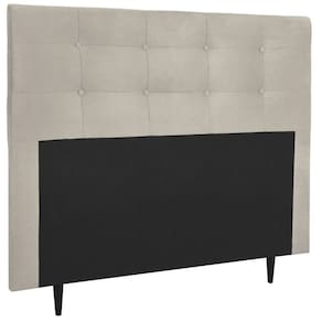 Cabeceira Estofada Cama Box Casal 140 cm Helena Suede Bege