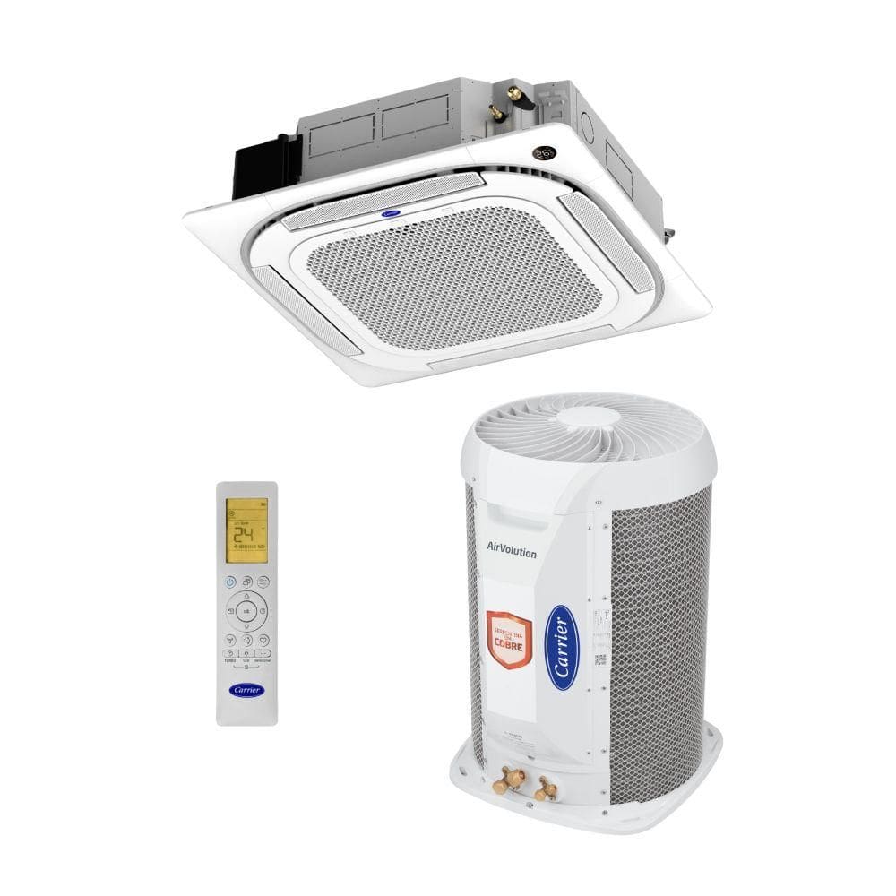 Ar Condicionado Split Cassete Inverter Carrier K7 4-VIAS 24000 BTUs Quente Frio 38TVQD24515MC - 220V - 220V