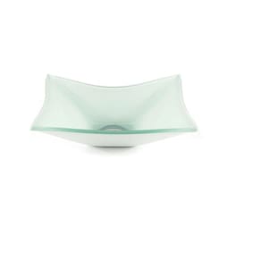 Cuba de Vidro Retangular 39cm X 32cm X 10cm Branco