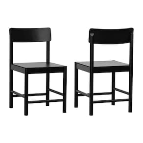 Kit 2 Cadeiras Amber Madeira Maciça Assento Mdf Bp Preto