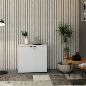 Armário Baixo com 2 Portas 75ccm x 80cm x 42cm Branco
