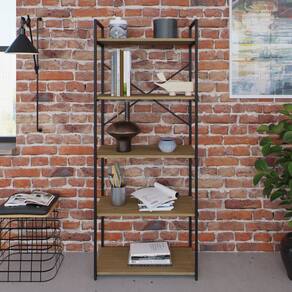 Estante com 5 Prateleiras 152x60x33cm Yon Vermont /Preto