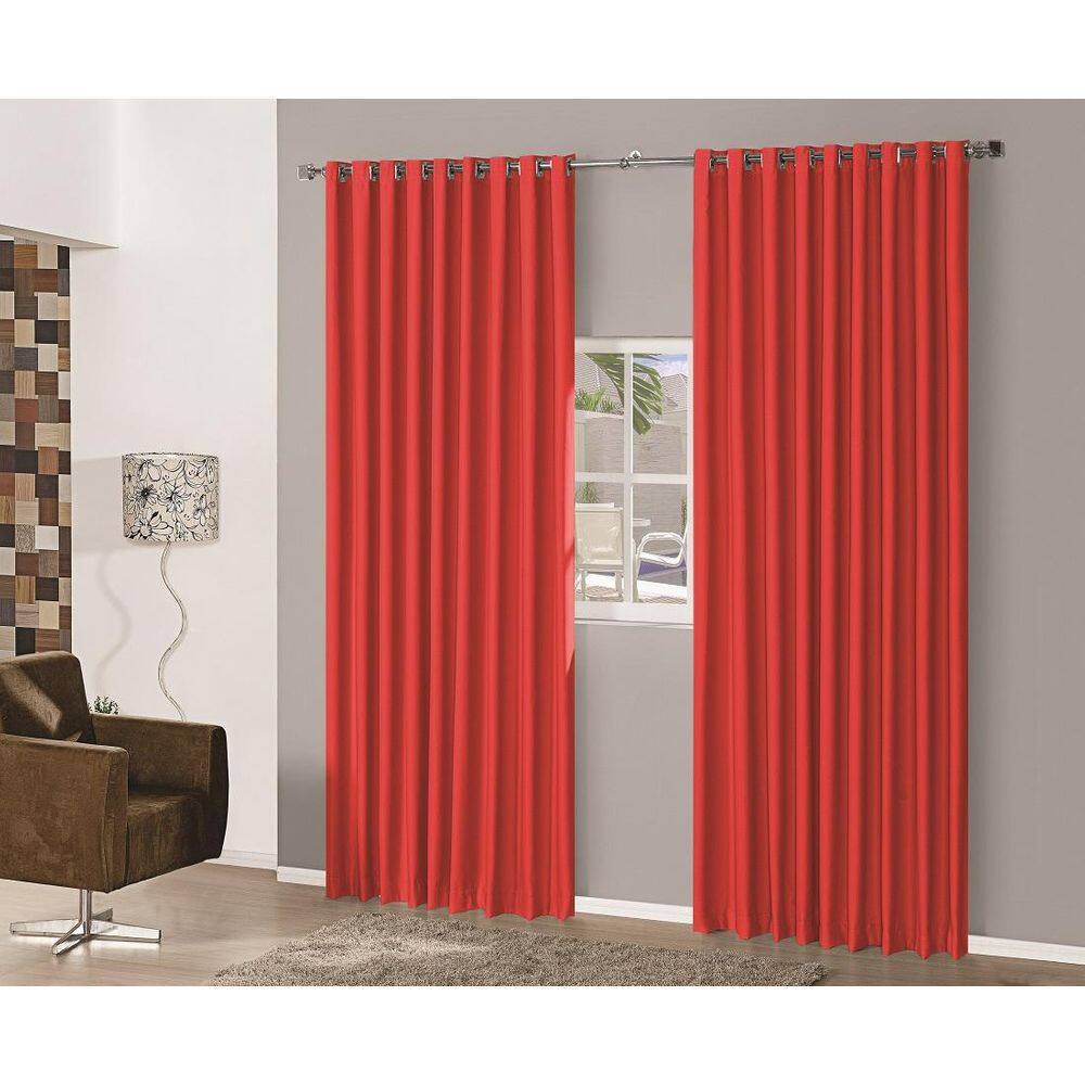 Cortina Blackout Em Tecido 4,00X2,80 Corta Luz Vermelho