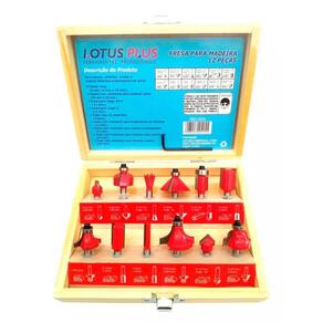 Jogo 12 Fresas  Madeira 6Mm Lotus 3293