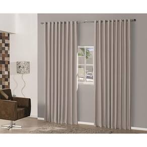 Cortina Blackout 6,00X2,80 Corta Luz Com Ilhos Marrom Claro