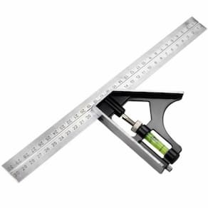 Esquadro Com Nível 30cm Inox Riscador Embutido Lotus