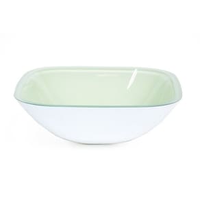 Cuba de Vidro Quadrada 31cm X 31cm X 13cm Branco