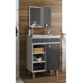 Conjunto Banheiro Siena Carbono 55Cm Belizze