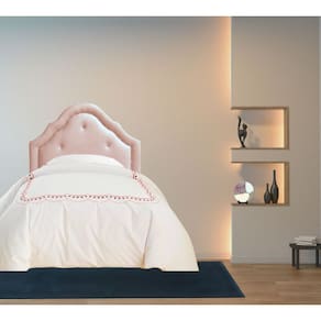 Cabeceira Para Cama Box Solteiro Cristal Veludo RosÊ