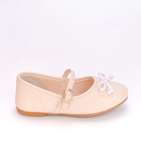 Sapatilha Bailarina Infantil Kidy Soft Laço Florida Marfim