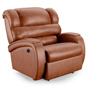 Poltrona Papai Reclinável Napoli Controle Power Elétrico PU Caramelo Brilho FH1 - D`Rossi
