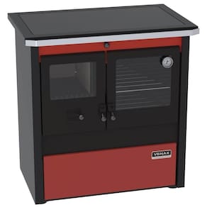 Fogão a Lenha N.02 Venax Gabinete Le Corbusier Dupla Combustão Vermelho 30632