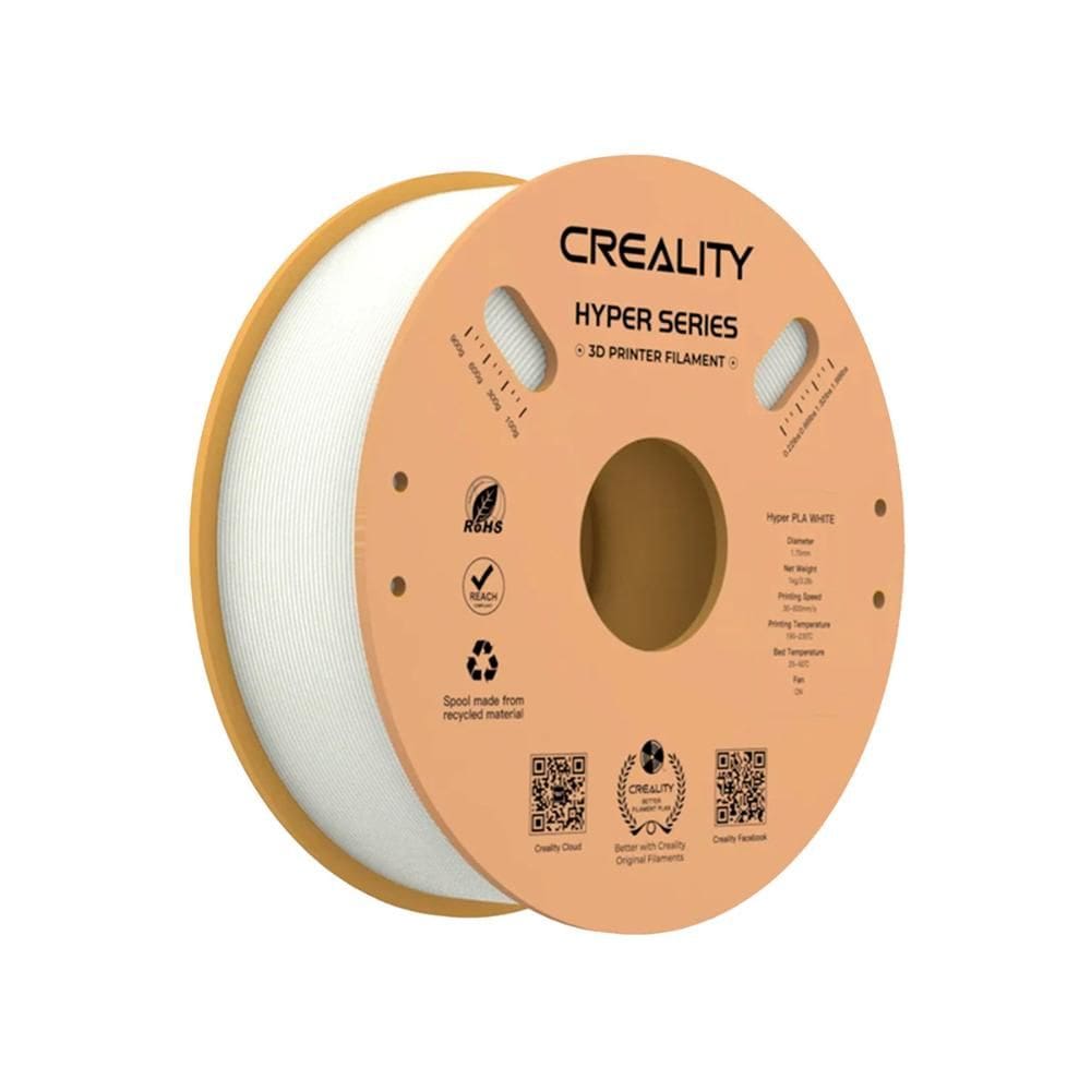 Filamento Hyper PLA Creality p/ Impressora 3D Branco 1Kg 1.75mm