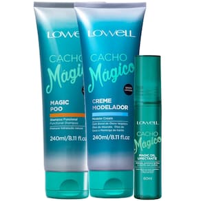 Kit Lowell Cacho Mágico Shampoo 240ml + Creme Modelador 240ml + Óleo 60ml