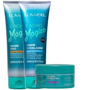 Kit Lowell Cacho Mágico Shampoo 240ml + Creme Modelador 240ml + Gelatina 240g
