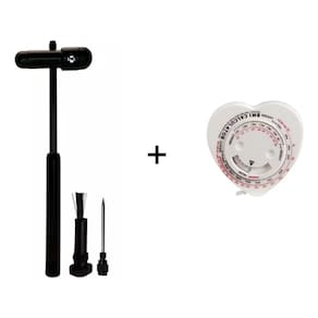 Kit Martelo Para Avaliação Neurológica/Reflexos - Black Edition + Trena Fita Antropométrica Com IMC Formato Coração