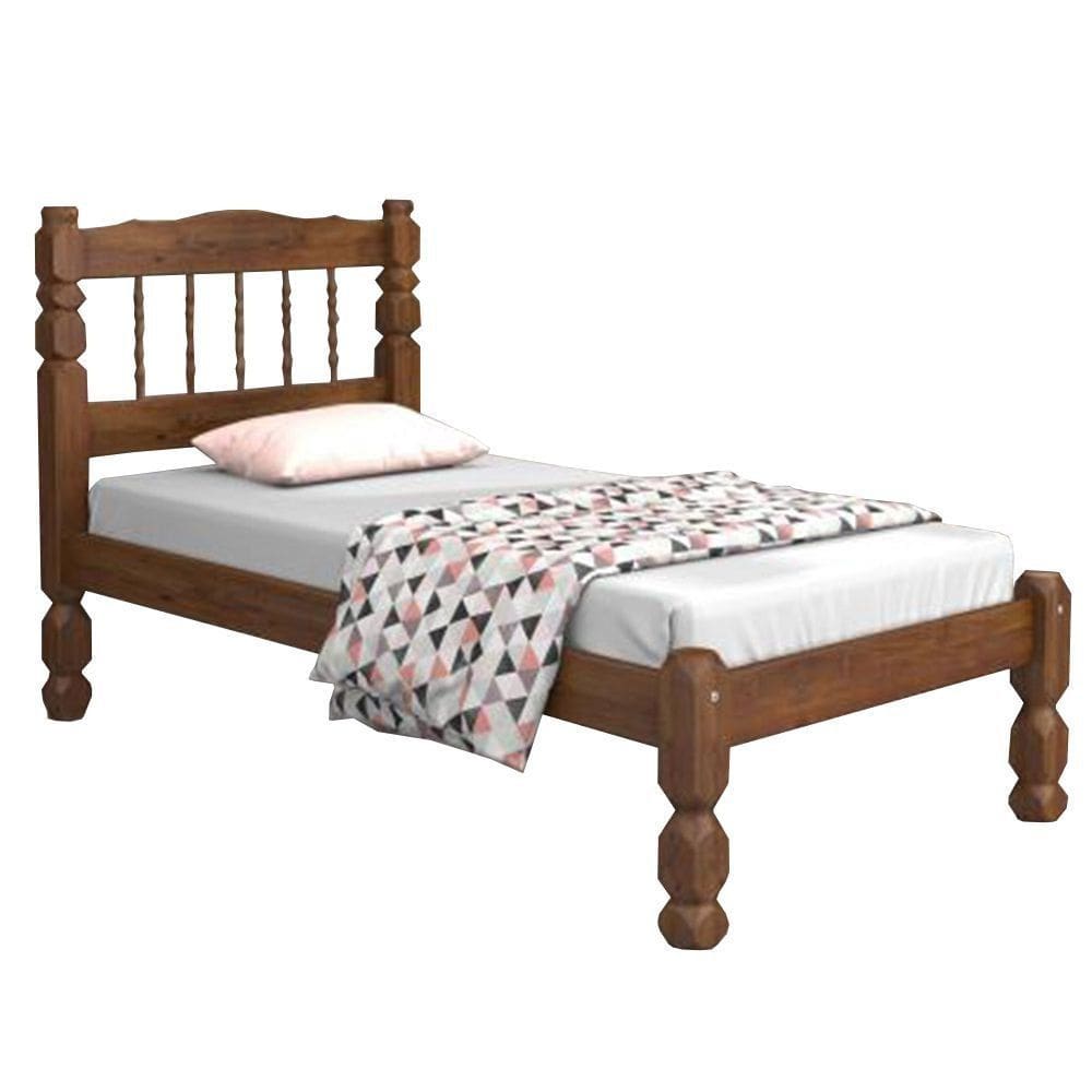 Cama Solteiro Madeira Maciça - Palmo Saimys Cast