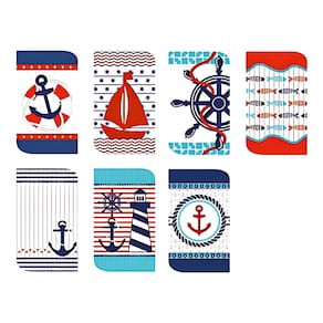 Pano de Copa Estampado Marinho 40 cm x 60 cm Com 7 pecas - 7891354372881