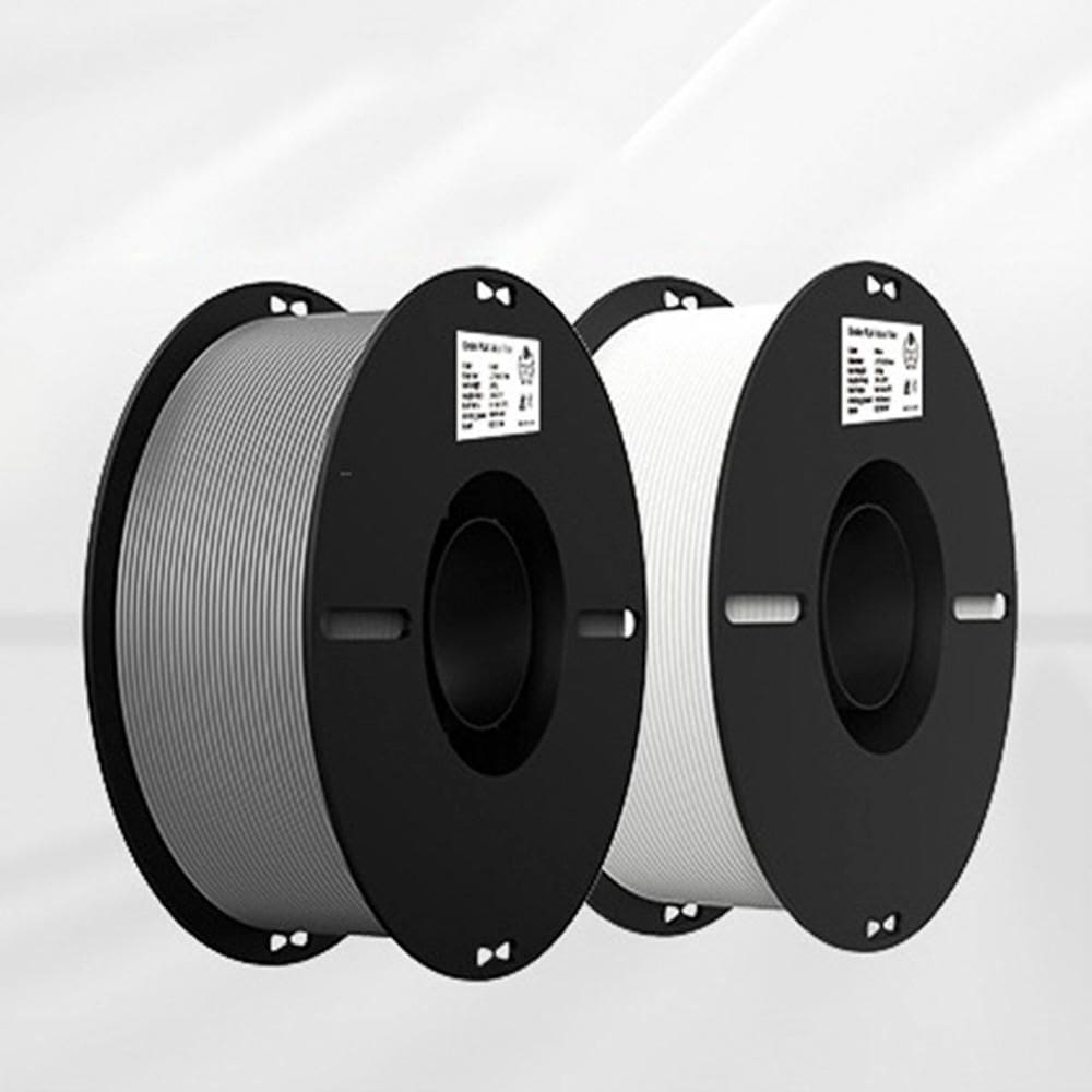 Kit 2Kg Filamentos PLA Creality p/ Impressora 3D Cinza + Branco