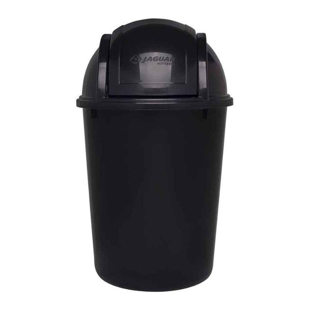 Lixeira Com Tampa Basculante 7,5l Eco Nature Preto Jaguar