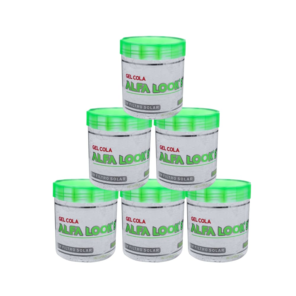 12 Unid Gel Cola Alfa Looks 500Gr - Incolor