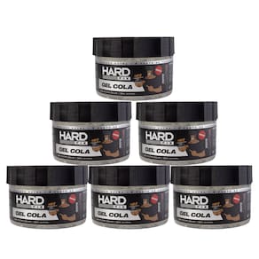 6 Unid Gel Cola Hard Fix 300Gr-  Incolor