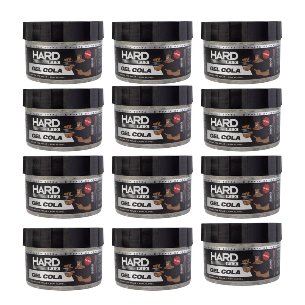 24 Unid Gel Cola Hard Fix 300Gr-  Incolor