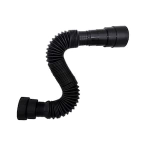 Sifão Sanfonado Extensível Universal Tubo Preto Fosco 65cm