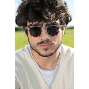 Óculos de Sol Masculino Quadrado Daydream Transparente com Hastes Tartaruga - Cottage