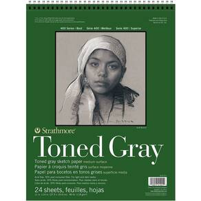 Bloco Strathmore Sketch Toned Gray 118g 27,9x35,6 24 Fls 1 ed