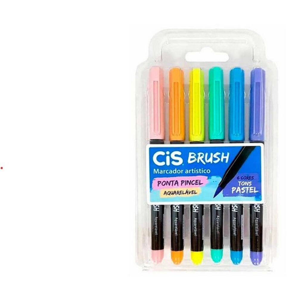 Estojo Marcador Artístico Cis Dual Brush C/6 Tons Pastel 58.0100
