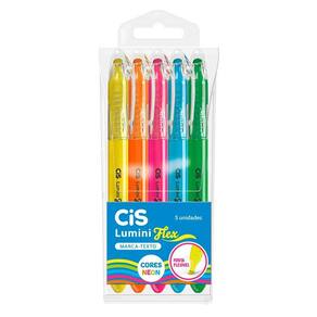 Estojo Marca-texto Cis Lumini Flex Neon C/5 Cores 5.7188