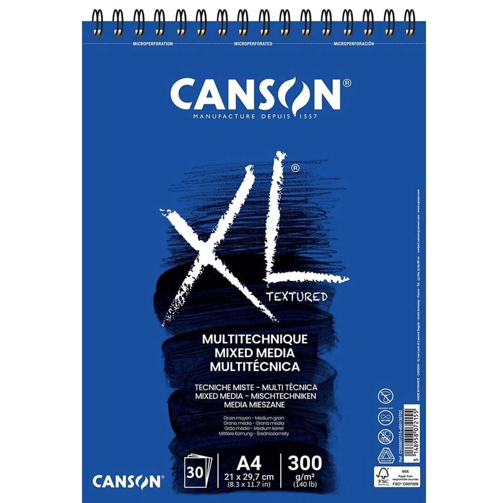 Bloco Canson Papel XL Mix Media A4 300 g/m 30 fls 60807215
