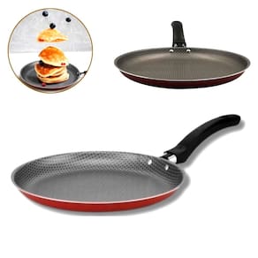 Frigideira Panquequeira 22Cm Antiaderente Cabo Baquelite Aluminio Fácil Lavar Não Gruda Resistente Menos Oleo Saudável