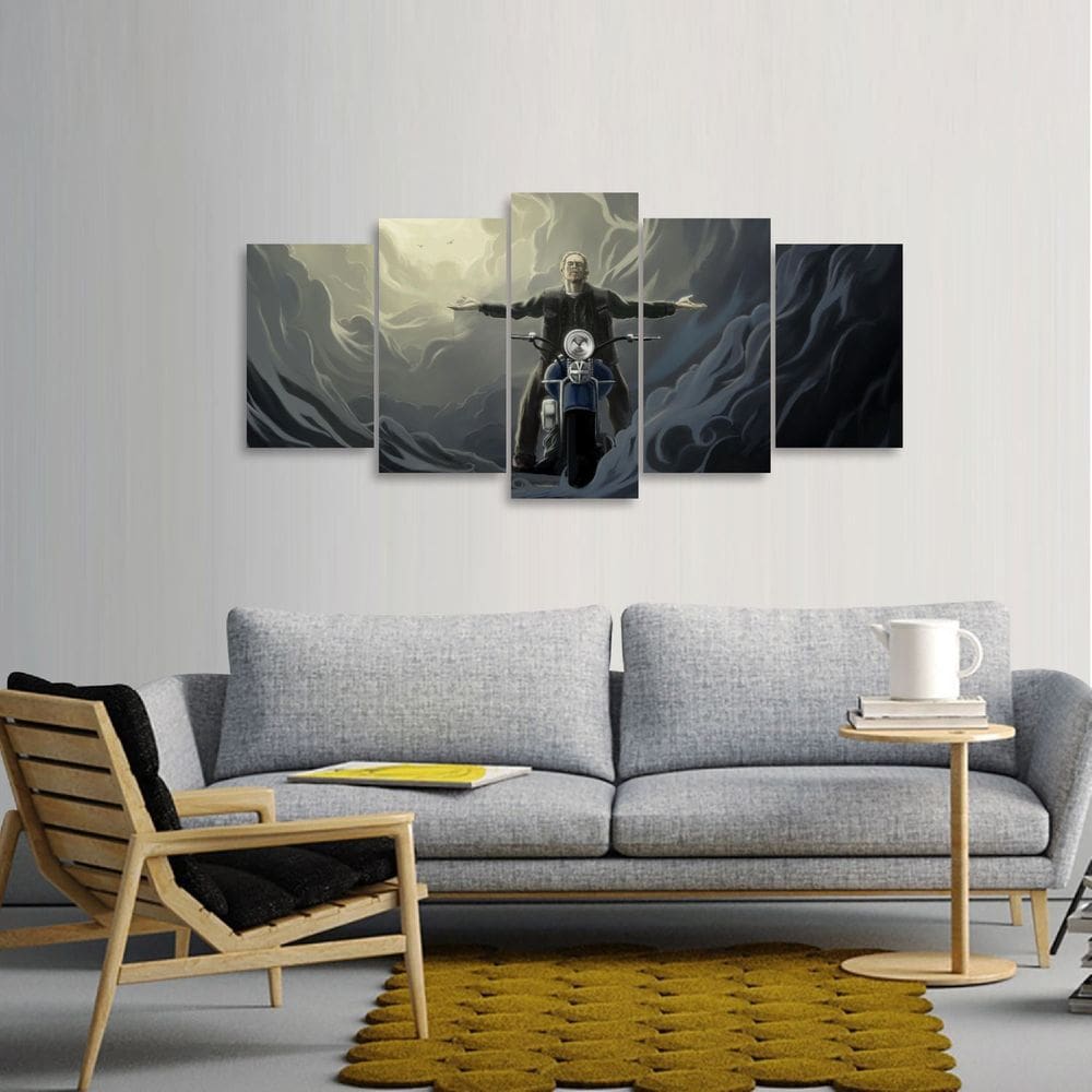Quadro Sons Of Anarchy Jax Teller Mosaico 5 Peças decorativo