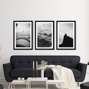 Kit 3 Quadros Decorativos Rio De Janeiro Brasil 40X60Cm