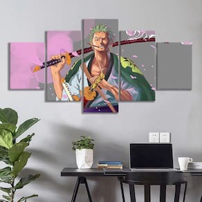 Quadros Decorativos 5 Peças Desenhos Animados De Anime Zoro