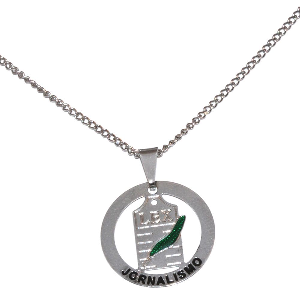 Colar Cordão Minha Profissão Jornalismo Aço Inox