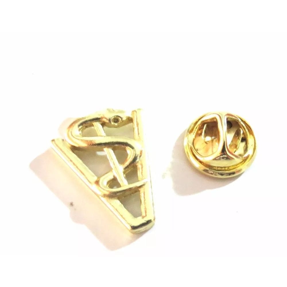Broche Botton Veterinária Animal Folheado A Ouro 18k