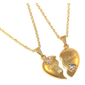 Colar Amizade Eternas Best Friends Amigas Folheado Ouro 18k